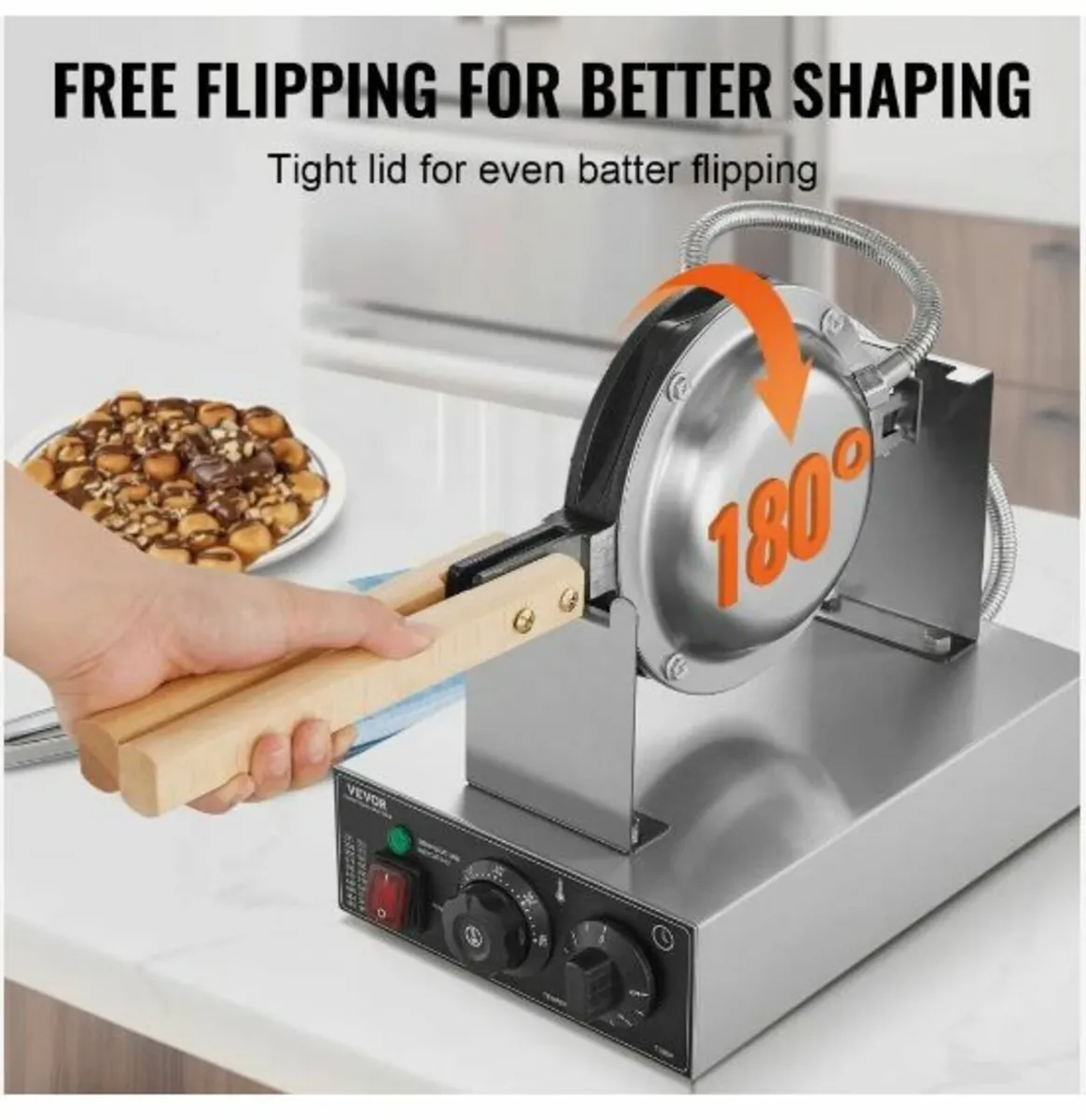 Commercial Bubble Waffle Maker Egg - Image 3