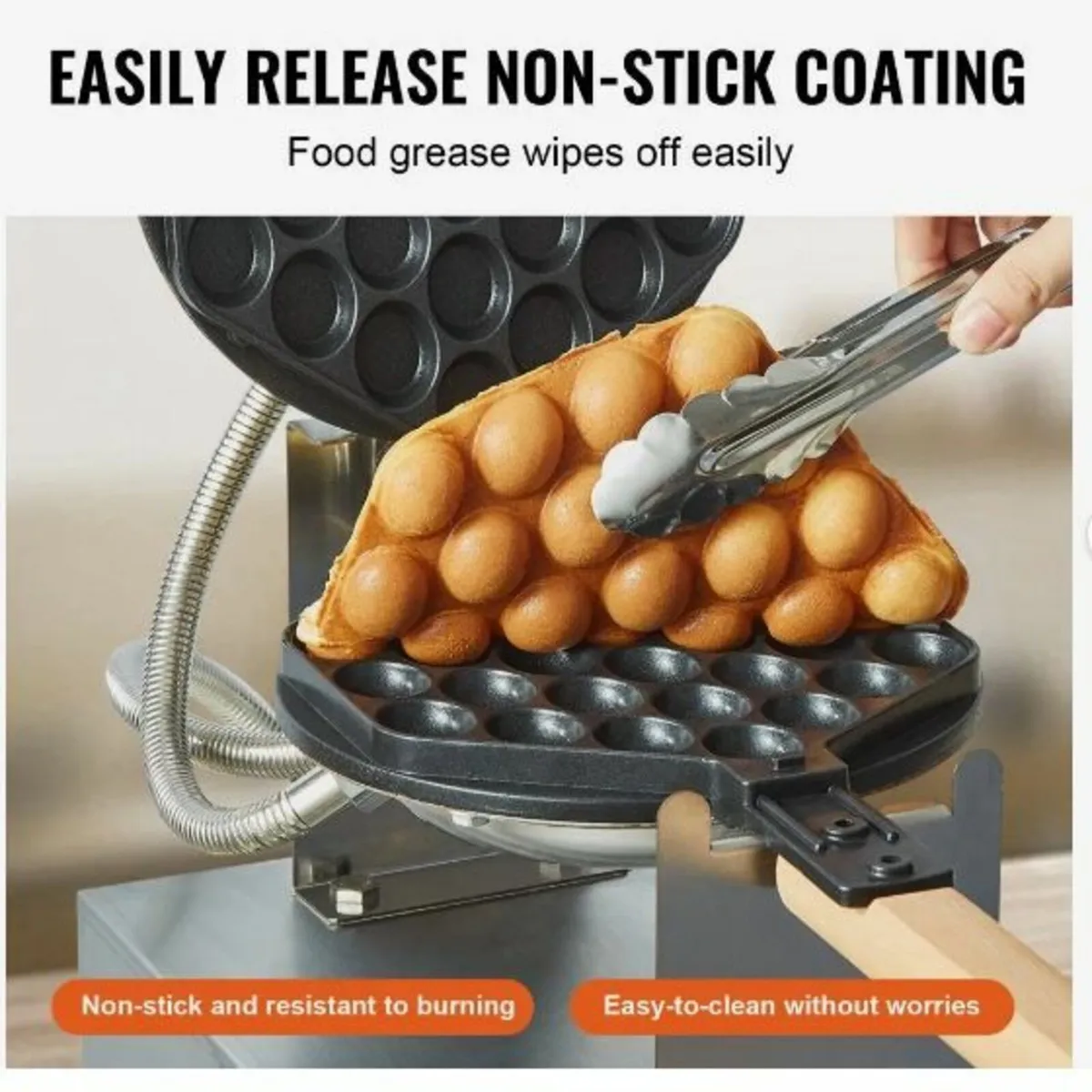 Commercial Bubble Waffle Maker Egg - Image 4