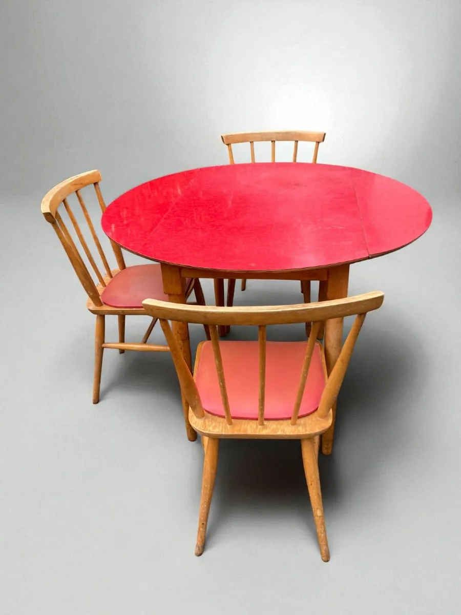 Vintage Table and Chairs x 3 - Mid Century - Image 4