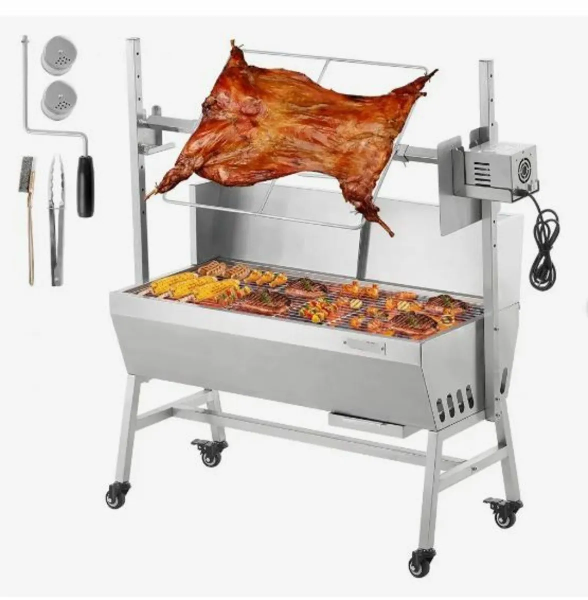 Roaster Spit Rotisserie BBQ Grill Pig Lamb Chicken - Image 1