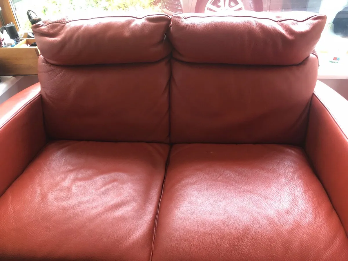 3 seater leather sofa - Image 3