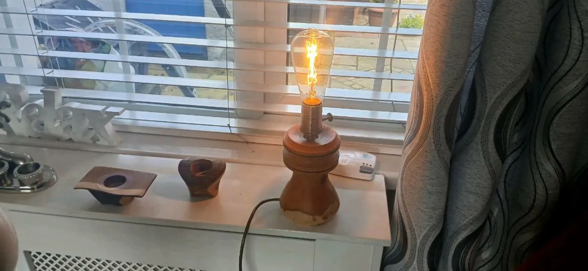 Woodturned lamp