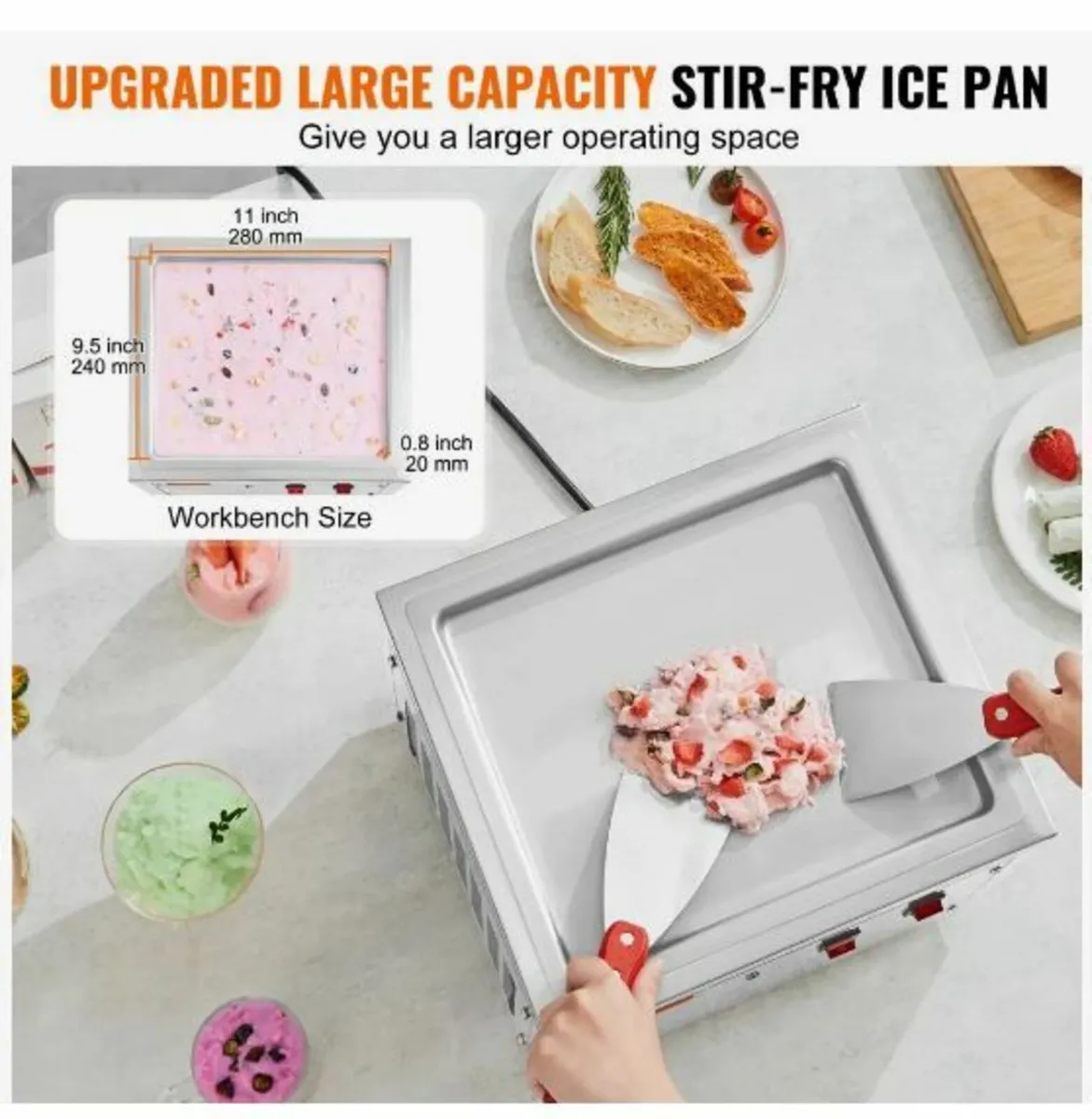 Fried Ice Cream Roll Machine Rolled - Image 2