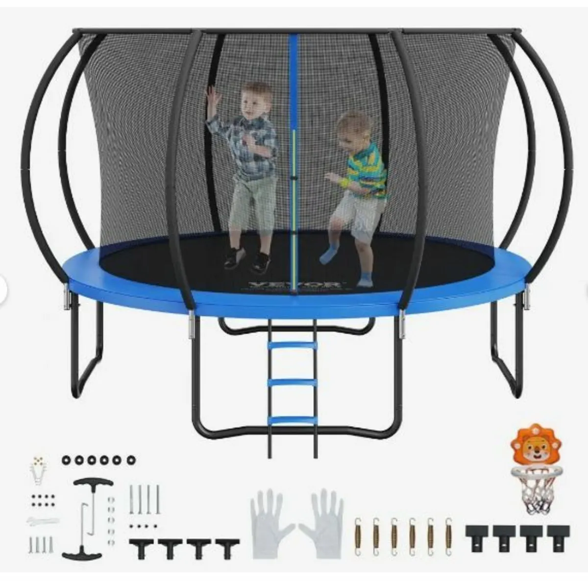 12FT Outdoor Recreational Trampoline for Kids - Image 1