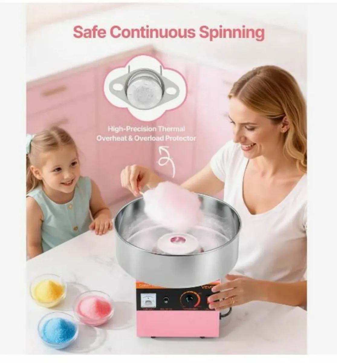 Commercial Cotton Candy Machine 1000W - Image 2