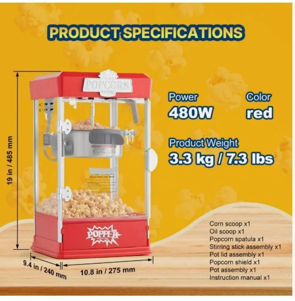 Popcorn Popper Machine Tabletop - Image 3