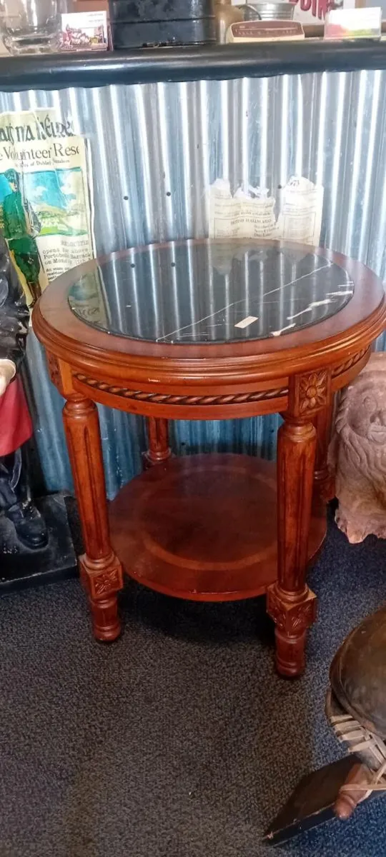 Modern Granite Top Side Table