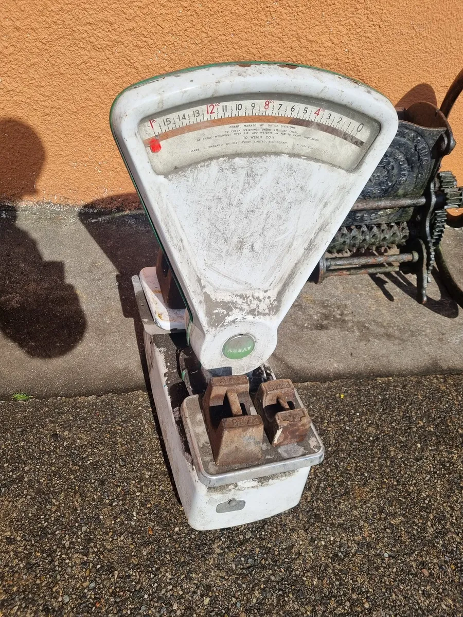 Antique scales complete with weights - Image 2