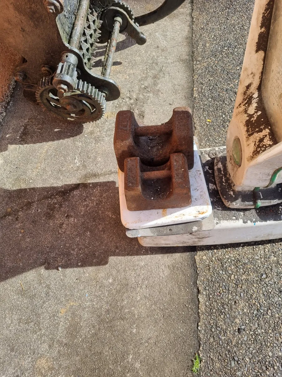 Antique scales complete with weights - Image 1