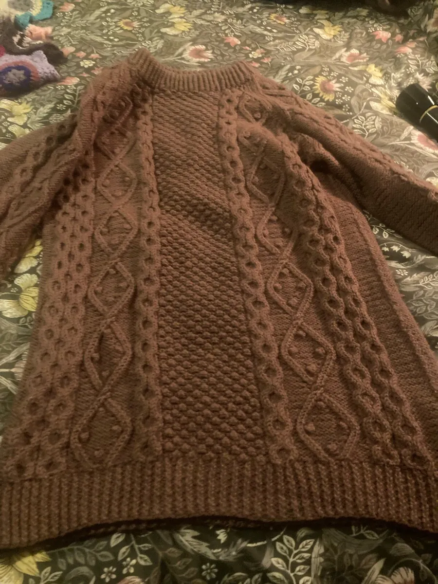 Aran jumper hand knit - Image 1