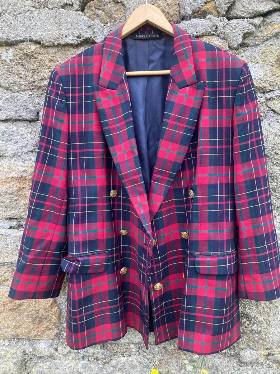 Vintage M&S tartan jacket - Image 1