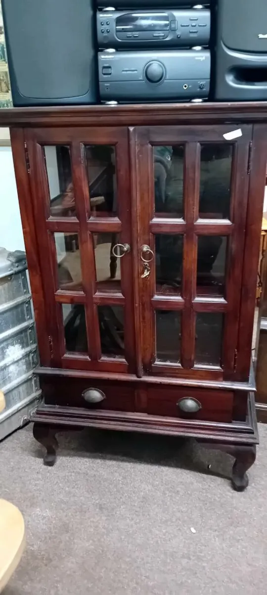 Mahogany Glass Display Cabinet - Image 1