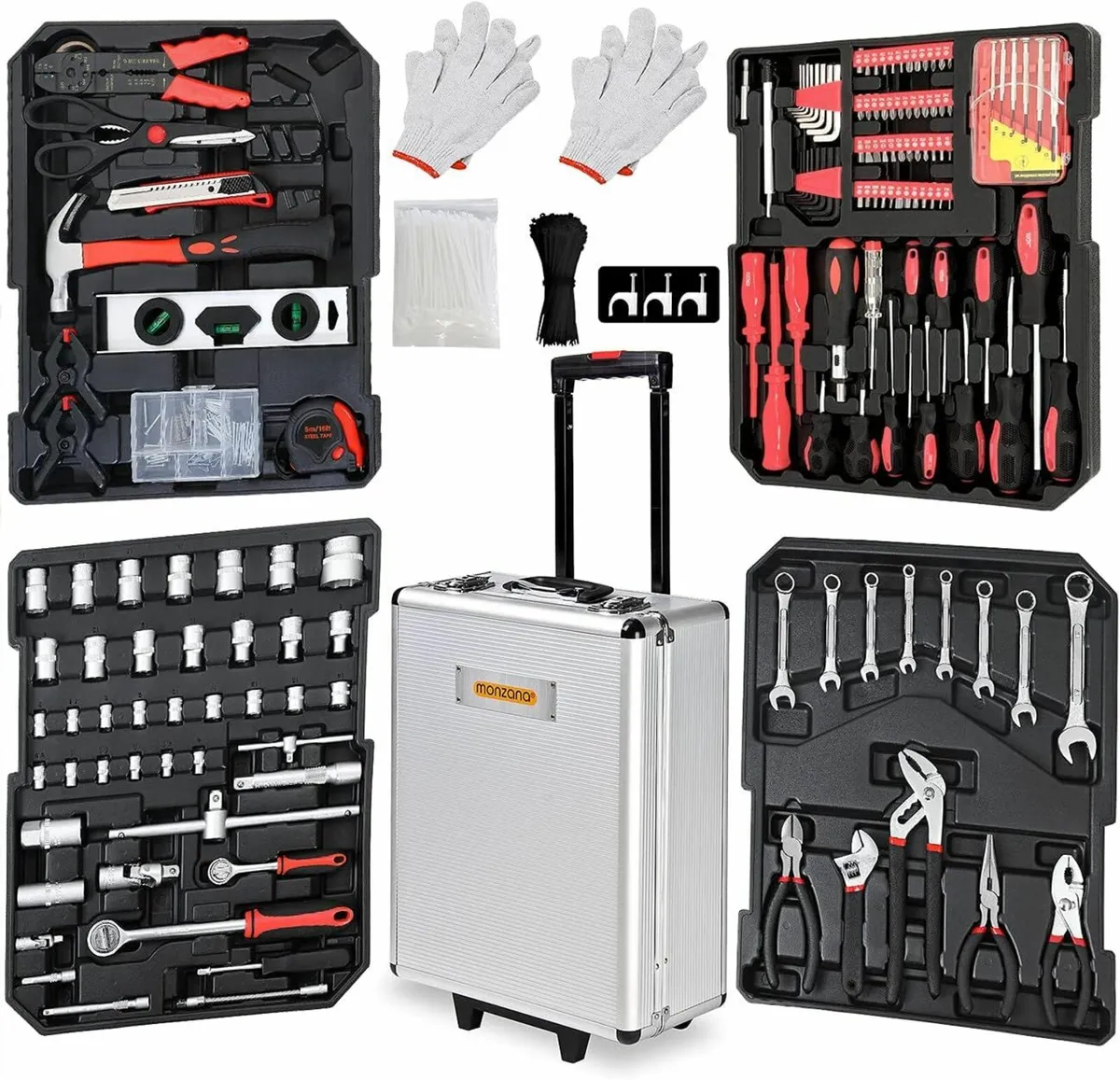 XXL Filled Tool Box Set 899 Pieces |Quality Tool B - Image 1