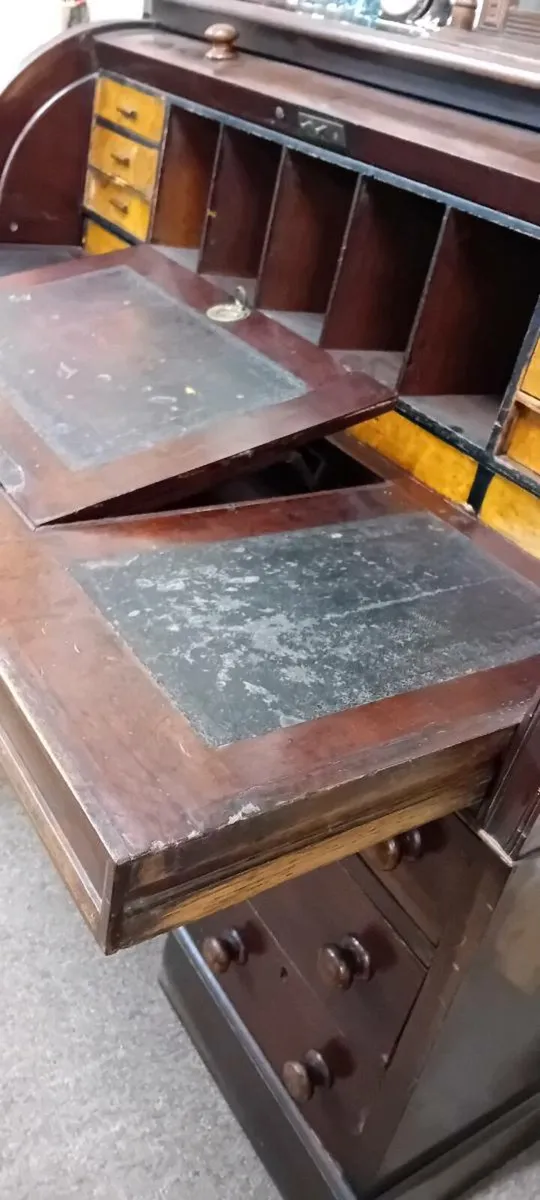 Victorian Roll Top Office Desk - Image 2
