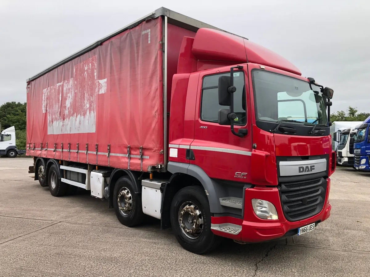 2016 Daf cf 400 8x2   28 ft curtainside mounty - Image 1
