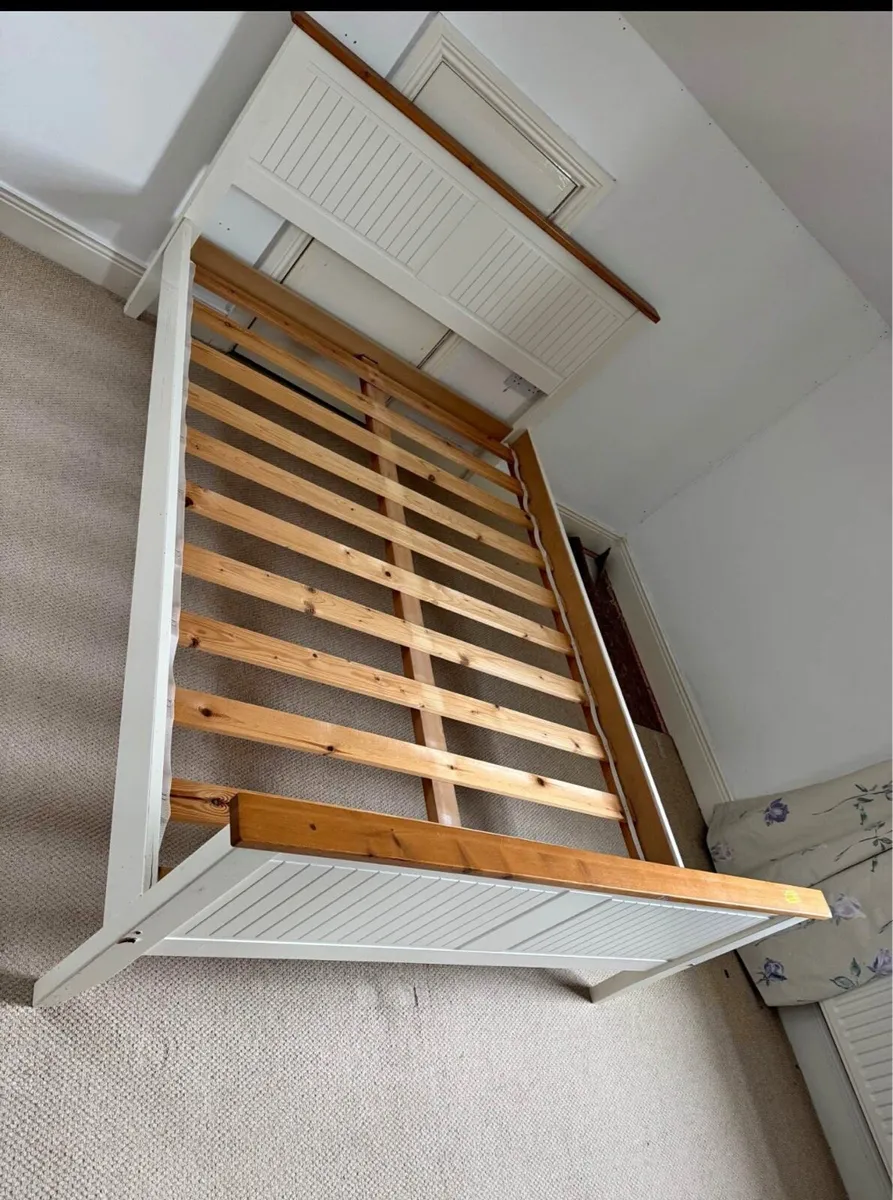 Double  size bedframe with mattress - Image 1