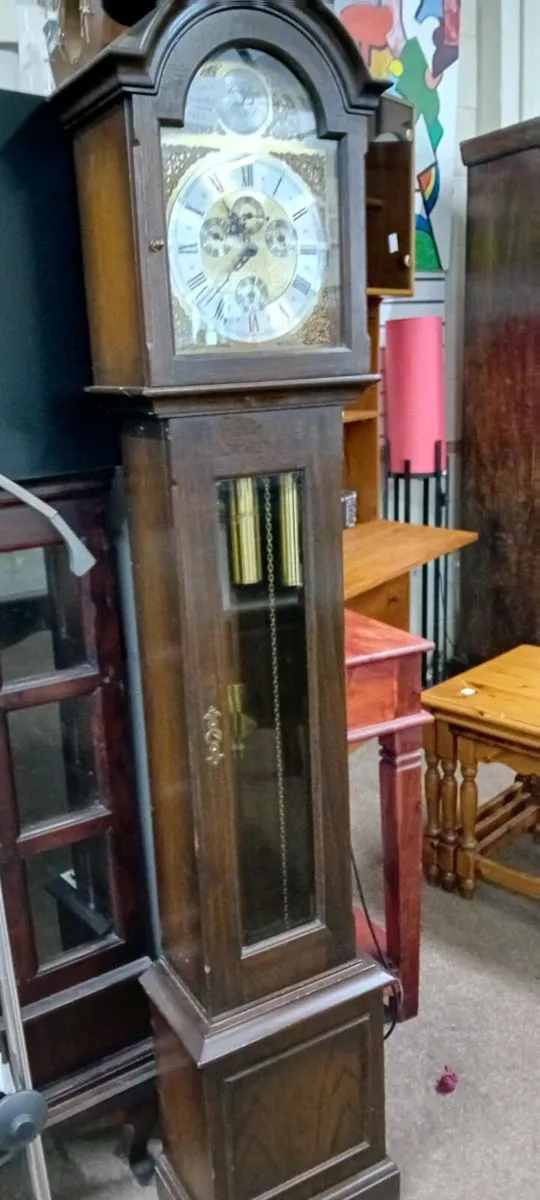 Oak Cased German Movement Grandmother Clock - Image 1