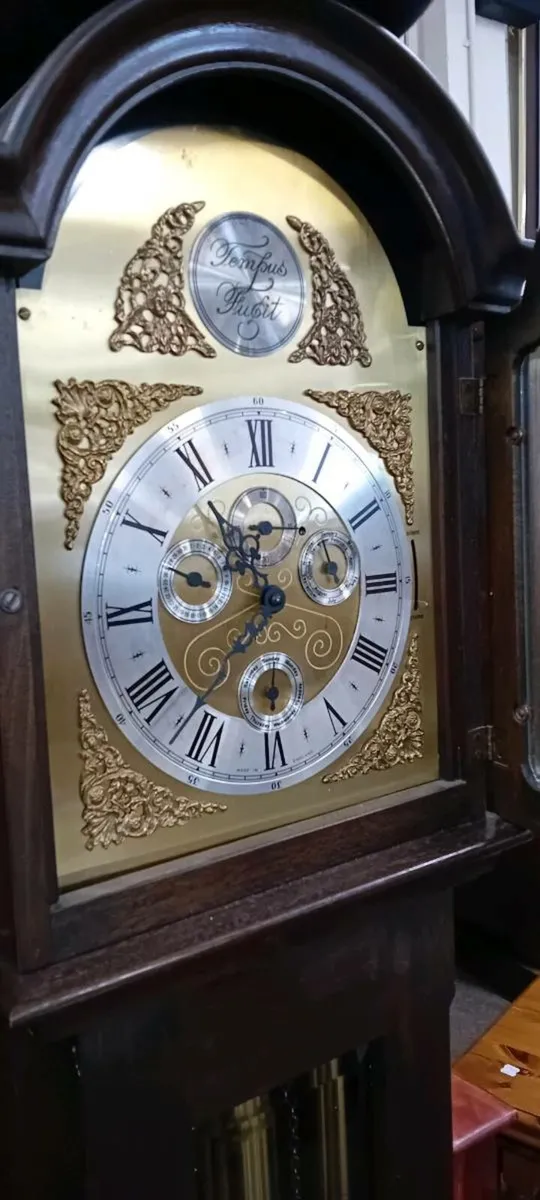 Oak Cased German Movement Grandmother Clock - Image 3