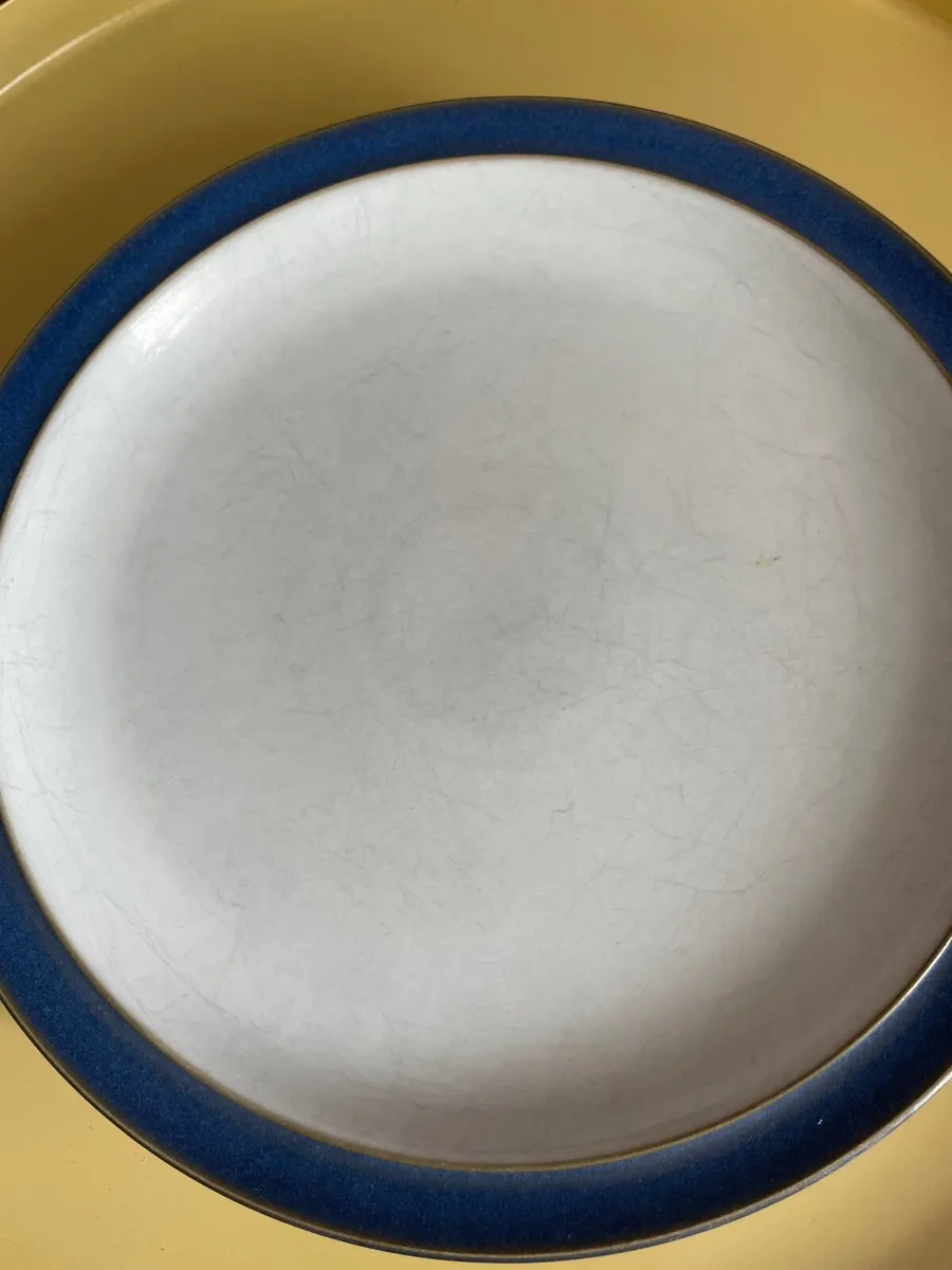 4 Denby imperial blue dinner plates. - Image 2
