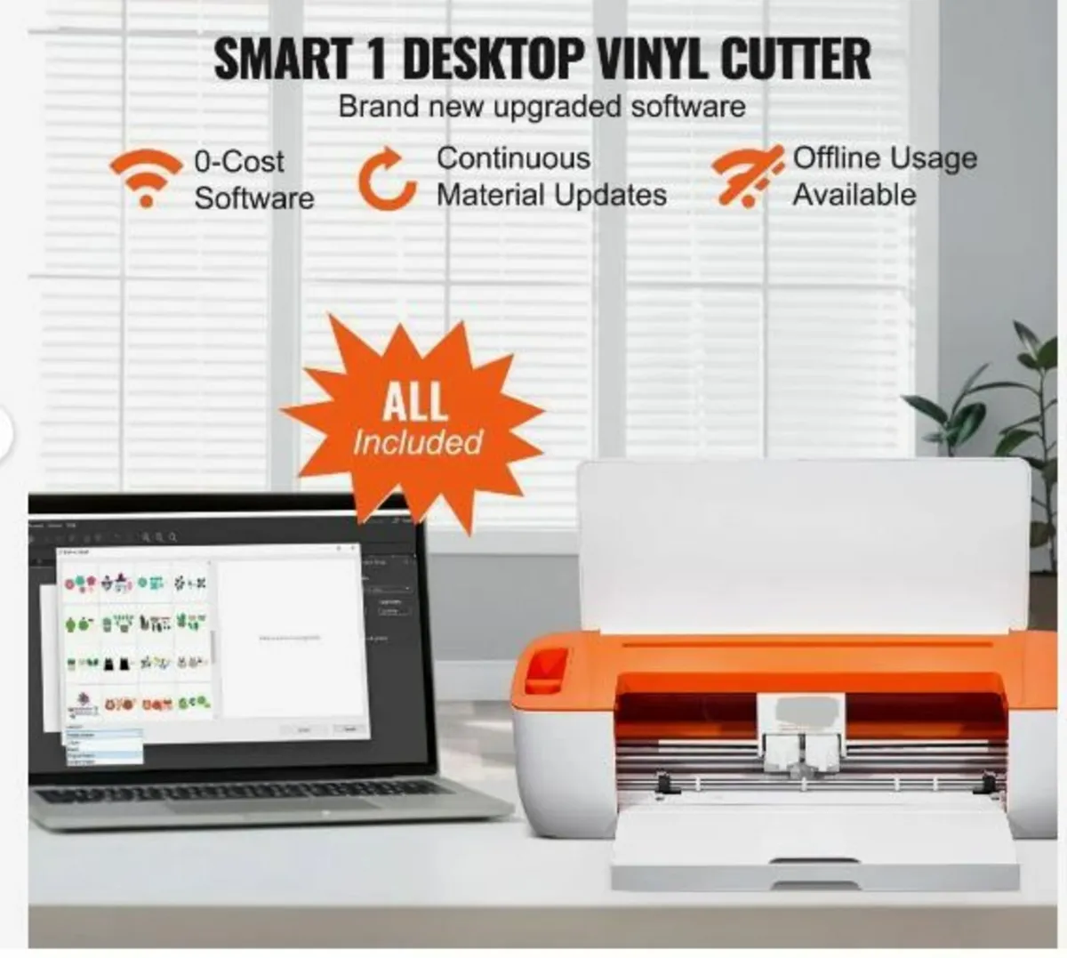 Vinyl Cutter Machine, Bluetooth Connectivity - Image 1