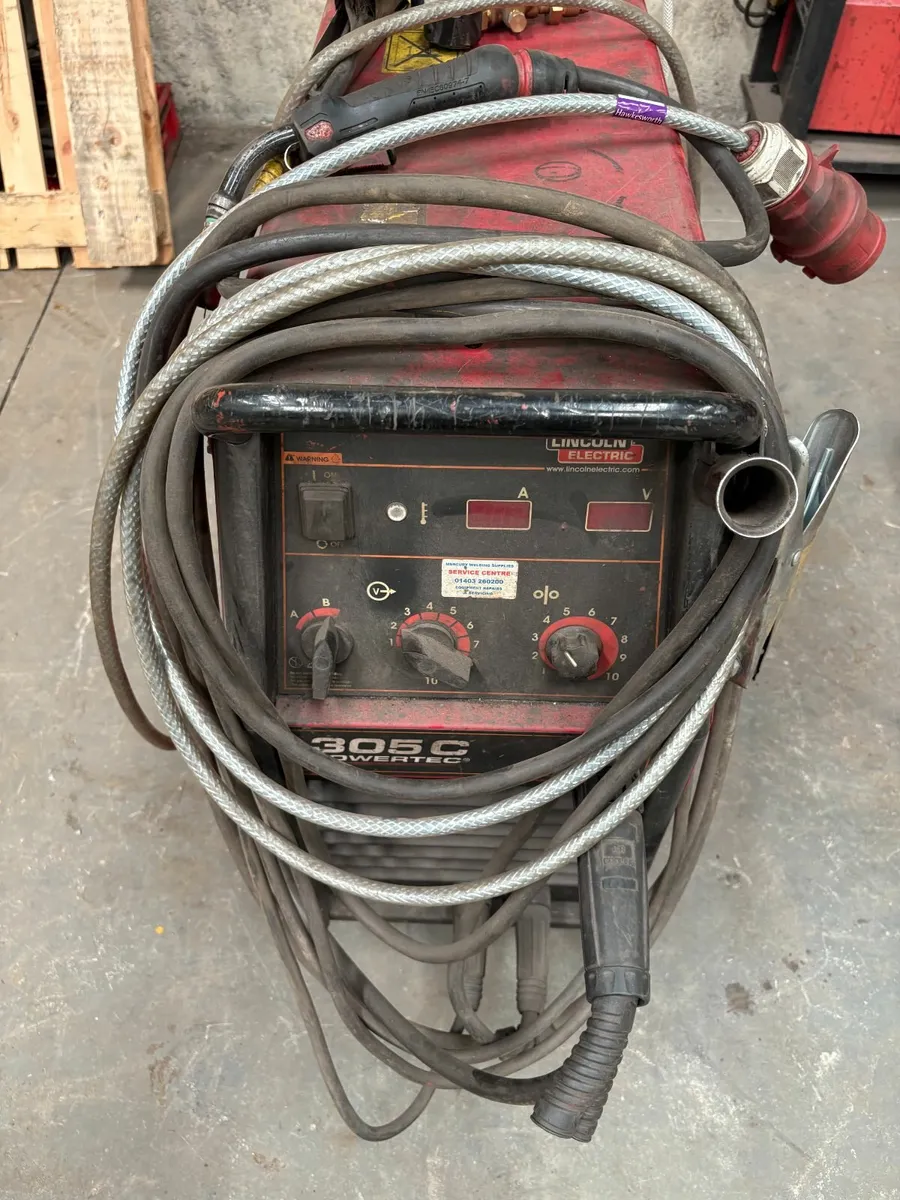 LINCOLN ELECTRIC POWERTEC 305C MIG WELDER, 3 PHASE - Image 1