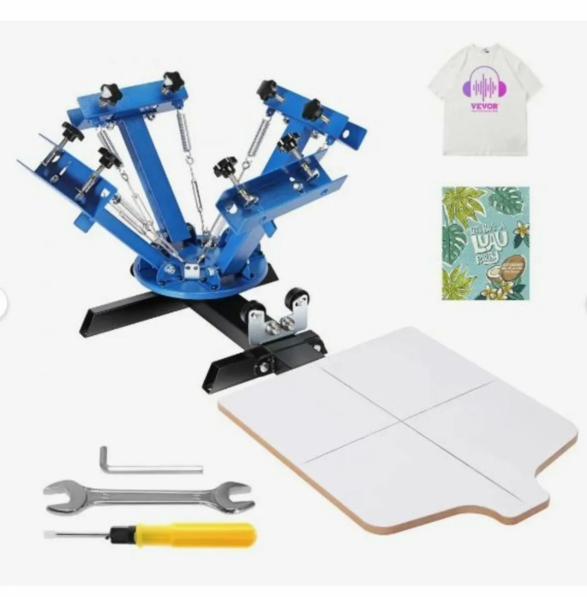 4 Color 1 Station Silk Screening Screenprint - Image 1