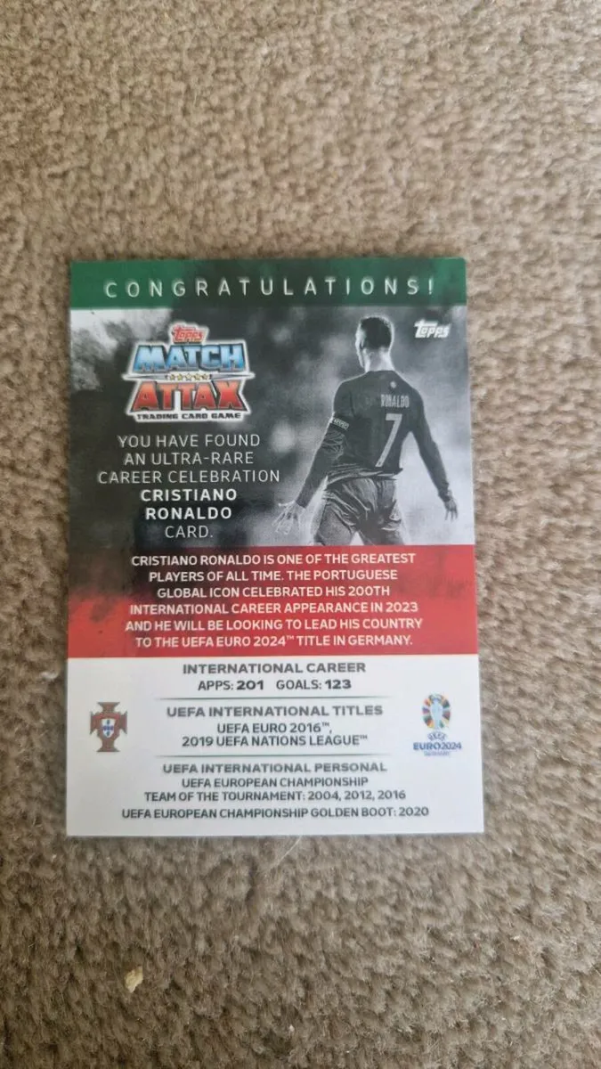 Cristiano ronaldo siuu card match attax euro 2024 - Image 2