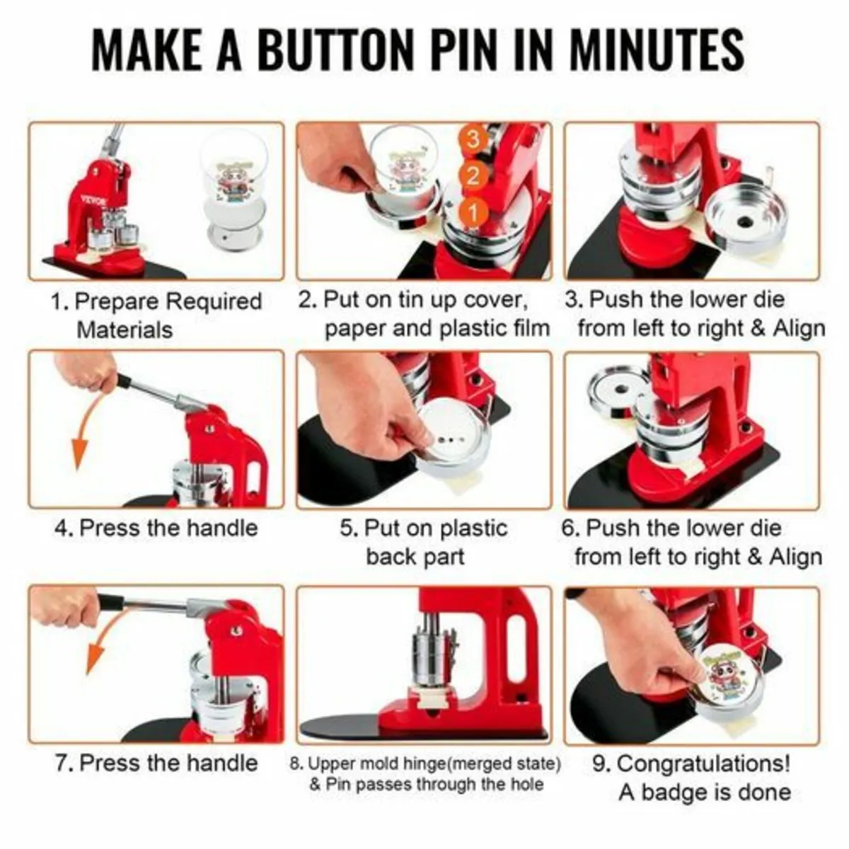25mm Button Maker 1 Button and Badge Maker Machine - Image 3
