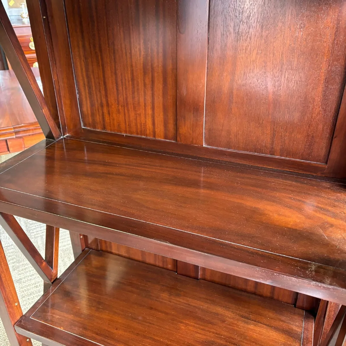 Beautiful mahogany open bookcase - Image 2