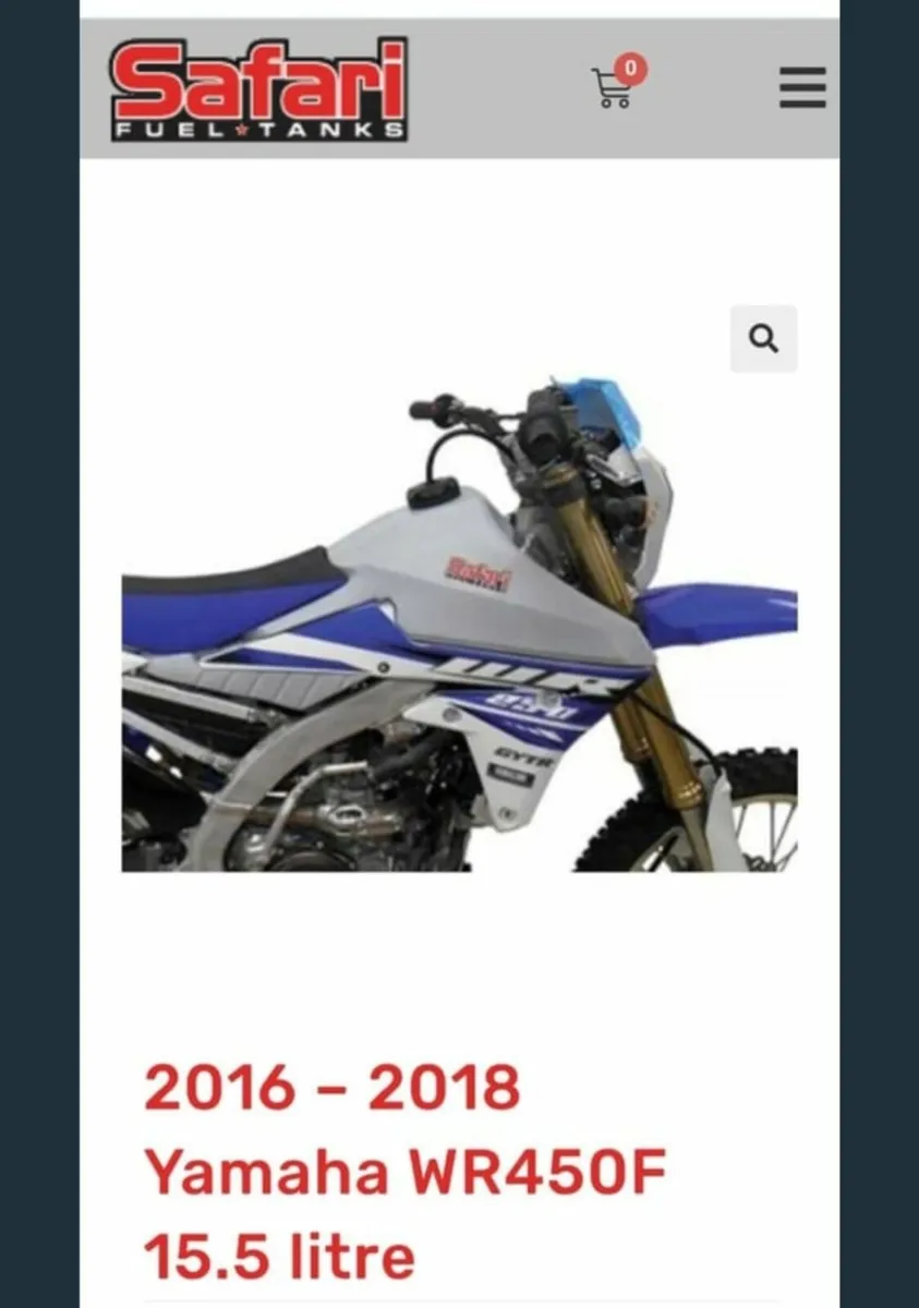 Yamaha WR450F WR250F Safari Fuel Tank - Image 2