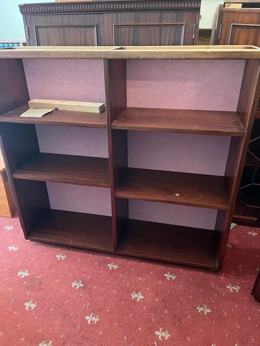 Mahogany shelves and desk pedestal - Image 2