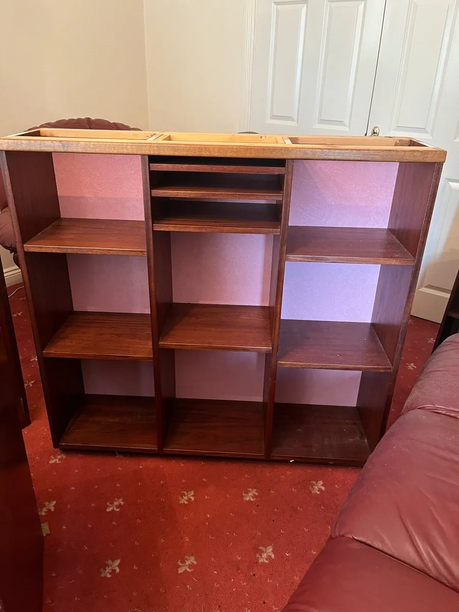 Mahogany shelves and desk pedestal - Image 3