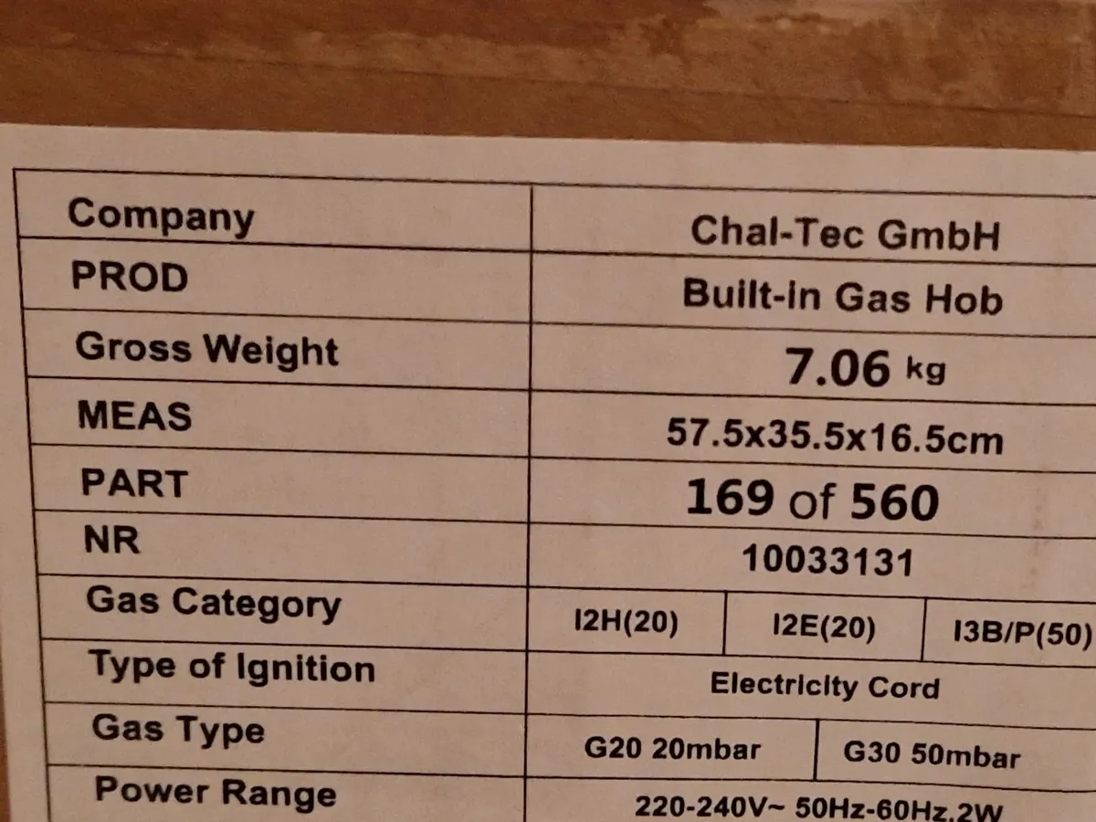 NEW KLARSTEIN Ignito Domino Gas Hob,Model 10033131 - Image 4