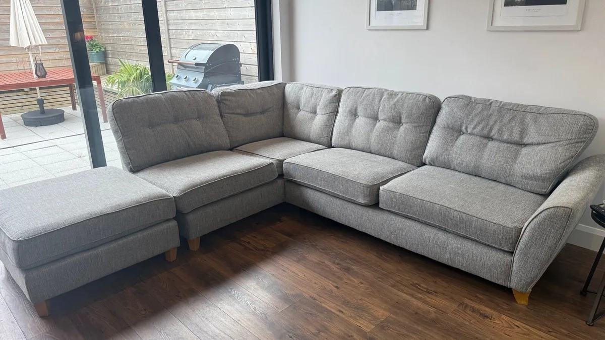 Grey Corner Sofa / Couch - Image 4