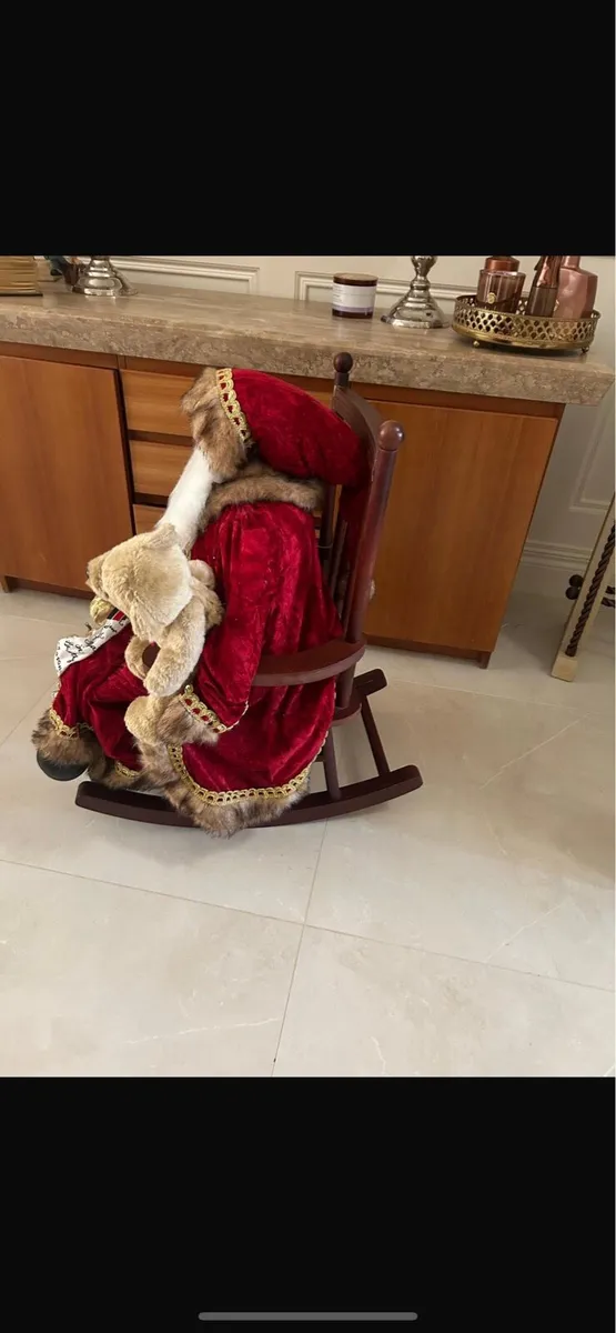 Vintage santa on rocking chair - Image 2