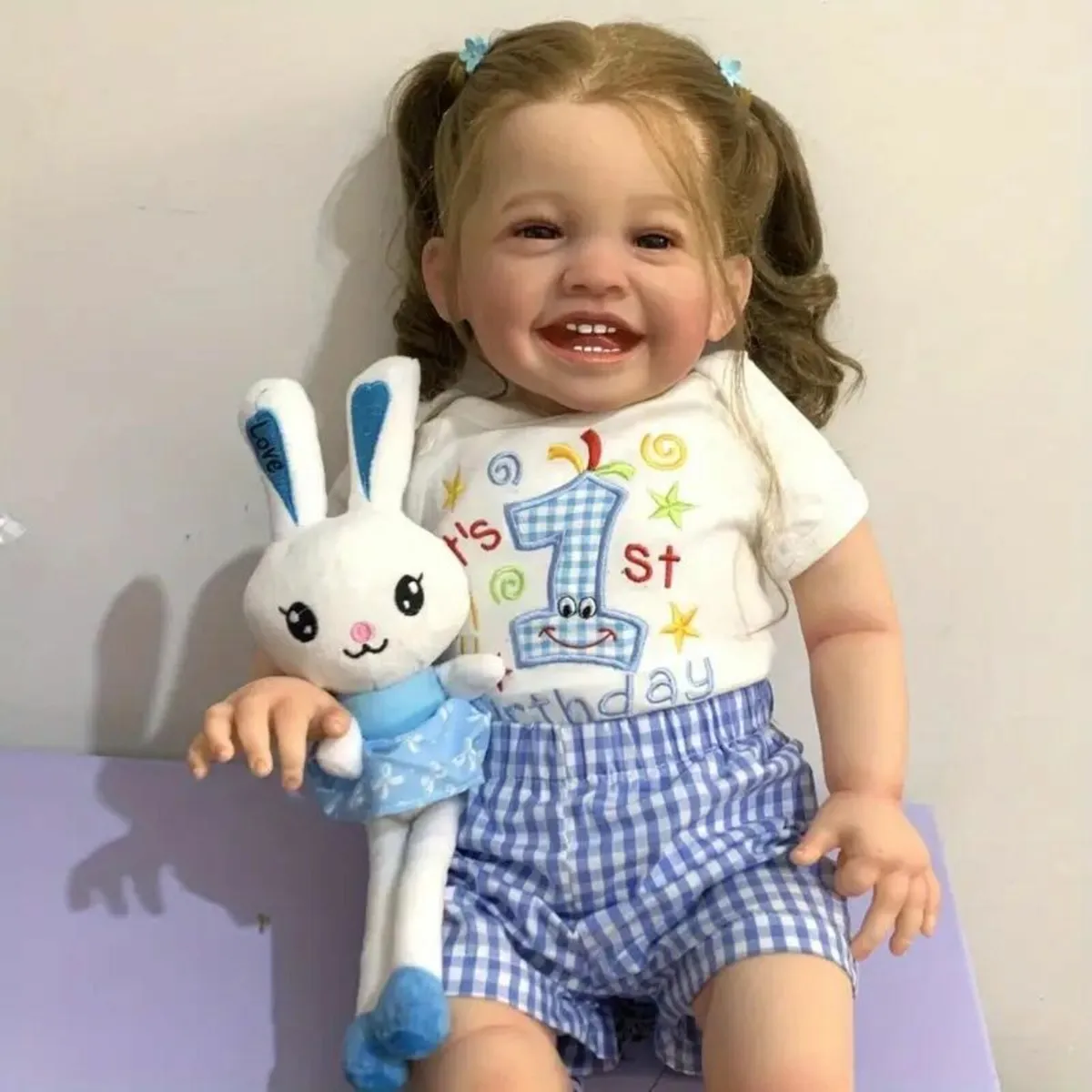 Reborn Baby Doll with 3D Painted Skin Vinyl Head a - Image 1