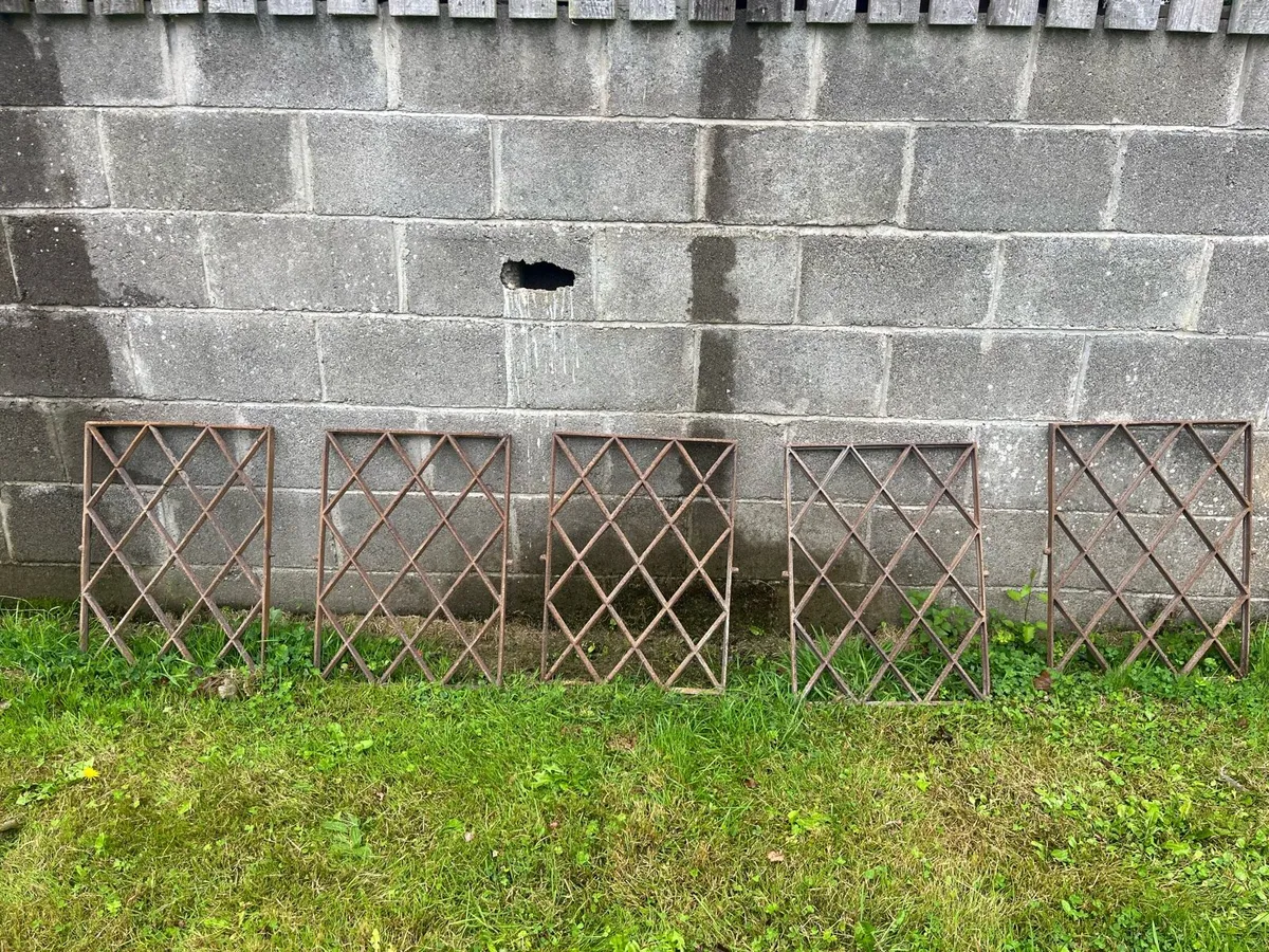 Antique reclaimed cast iron window frame - Image 1