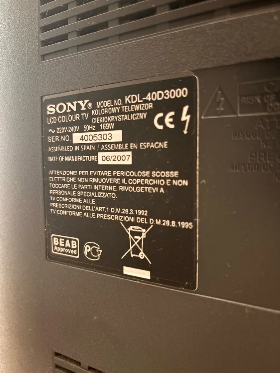 Sony KDL-40D3000 - Image 3