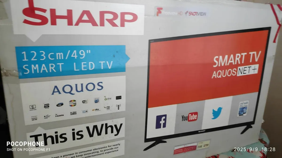I am selling a Sharp Aquos 49"  Smart LED 123cm - Image 1