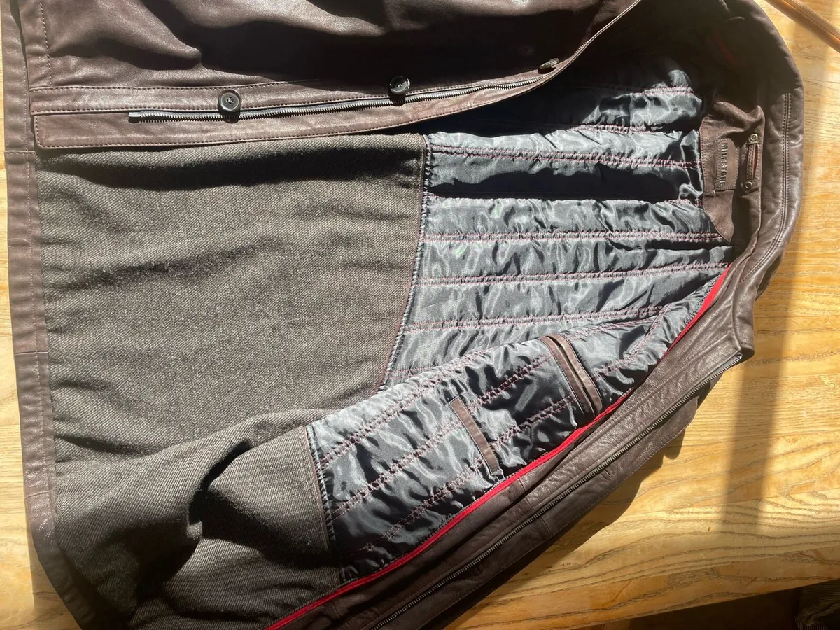 Men’s 3/4 length leather jacket - Image 3