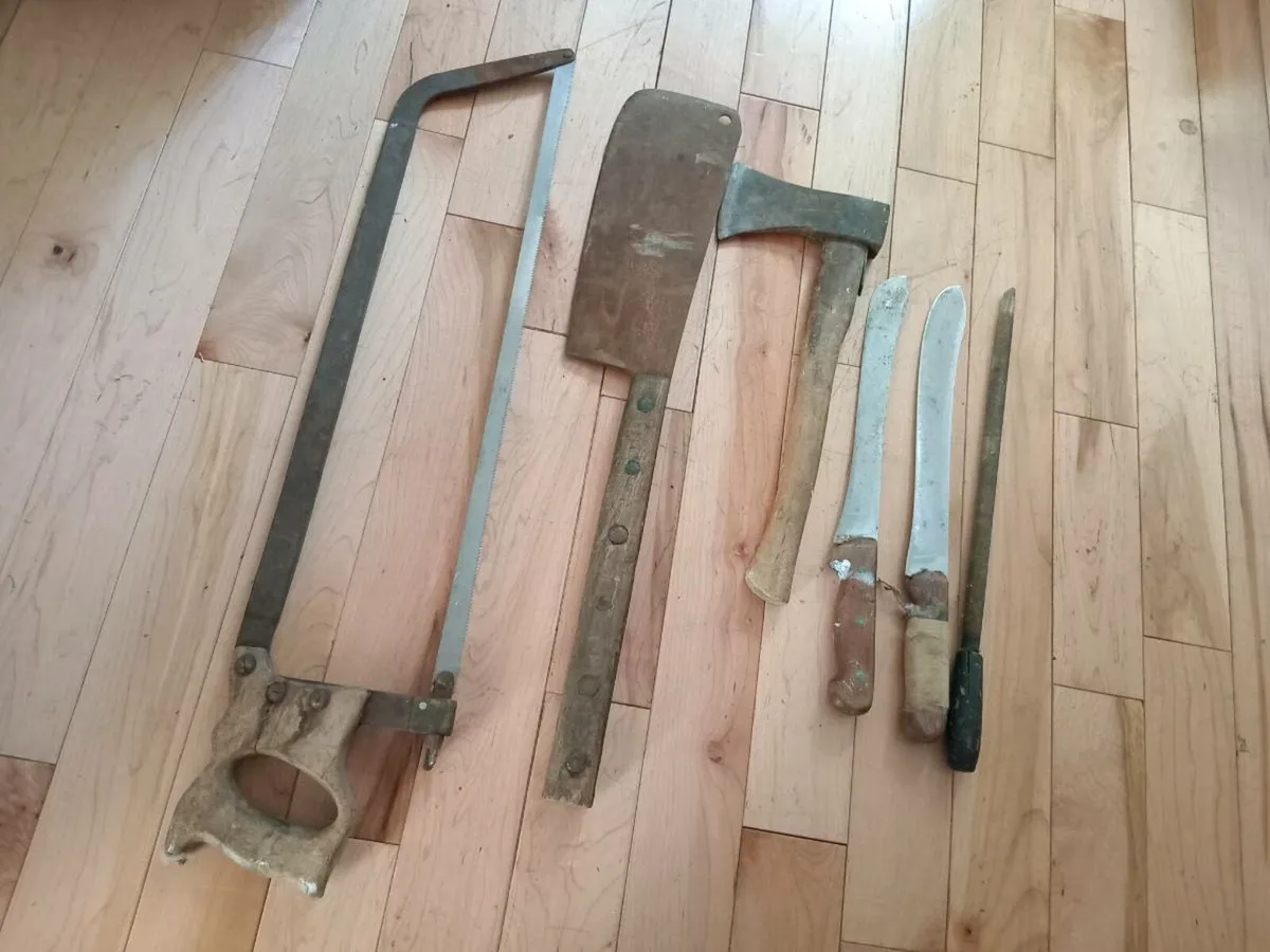 antique butcher set - Image 1
