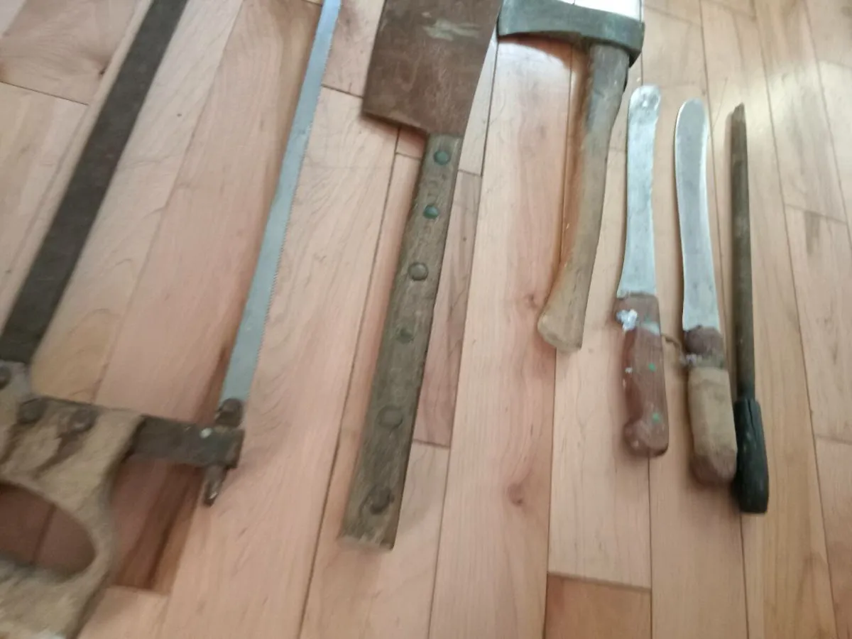 antique butcher set - Image 2