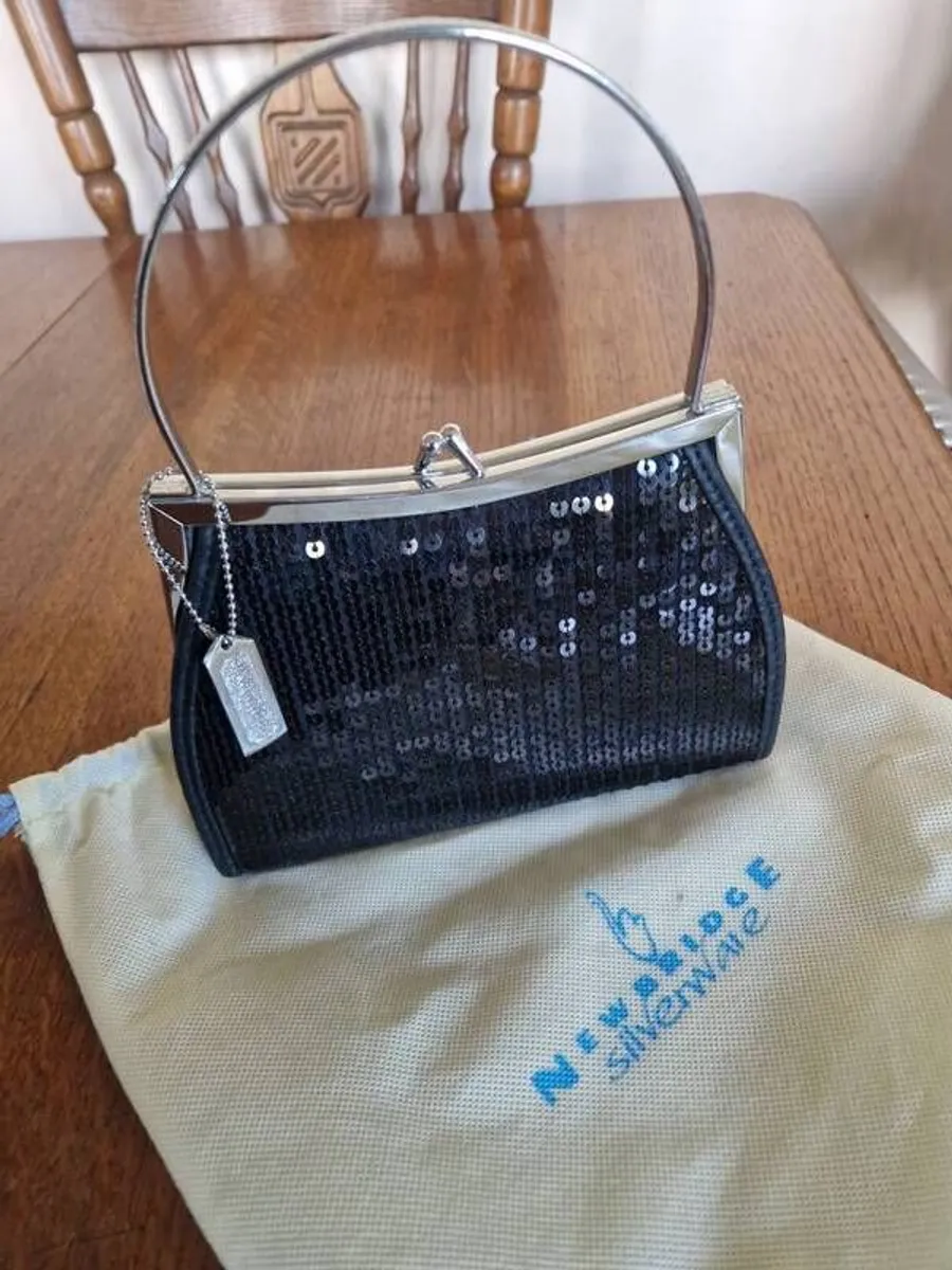 sparkly black newbridge handbag - Image 1