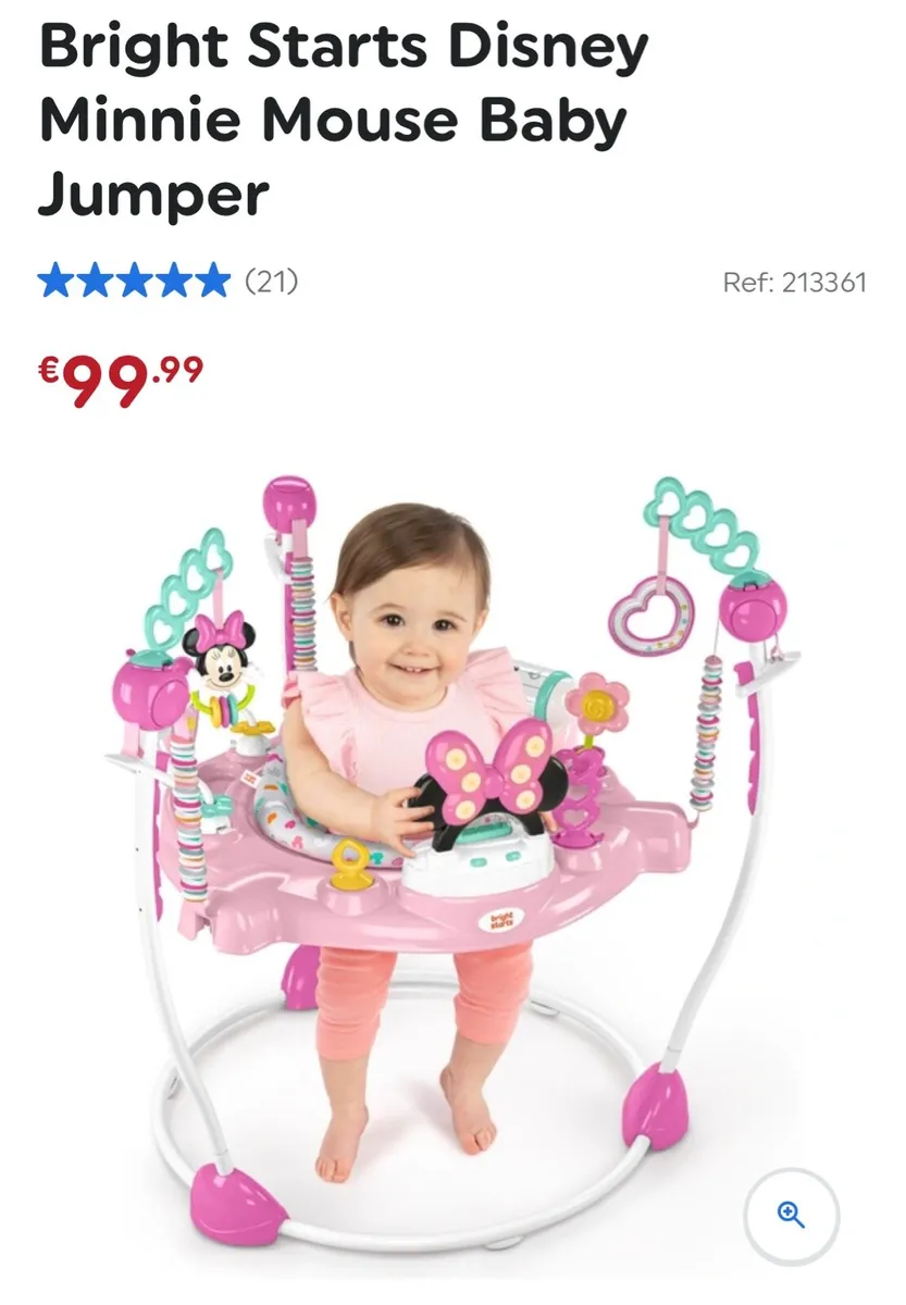 Bright Starts Disney Minnie Mouse Baby Jumper - Image 1