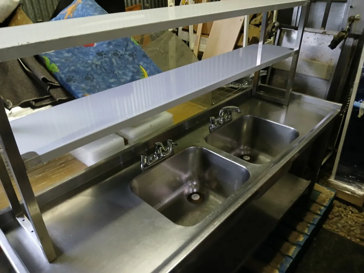 Stainless steel cabbinet double sink unit ... - Image 1