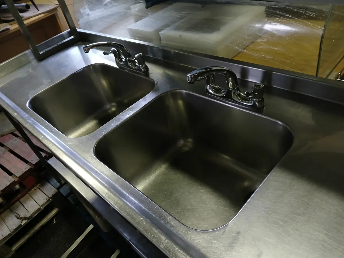 Stainless steel cabbinet double sink unit ... - Image 2