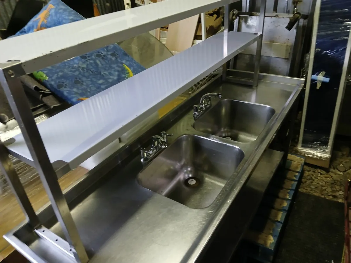 Stainless steel cabbinet double sink unit ... - Image 3