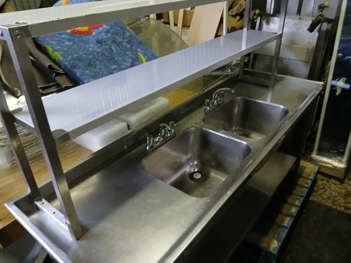 Stainless steel cabbinet double sink unit ... - Image 4
