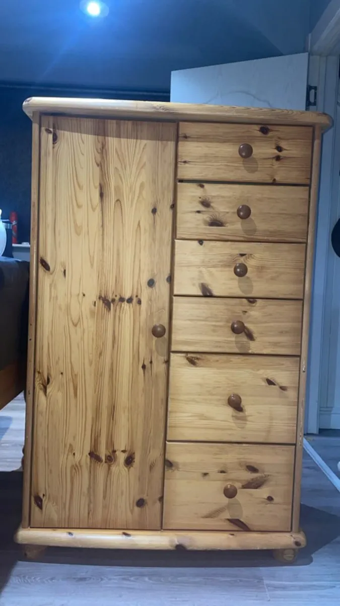 Small Pine 6 drawer wardrobe - Image 2