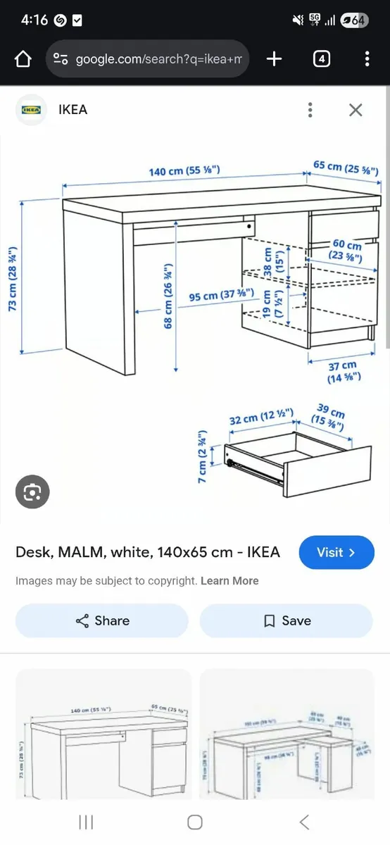 Ikea Malm Desk - Image 2
